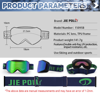 Lunettes de Ski de mode en gros aimant Anti-buée Protection des yeux lunettes de sport lunettes de neige lunettes de motoneige O