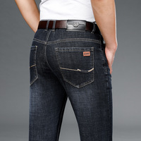 Jean extensible personnalisé Rock Revival pour hommes, culotte de cloche, coupe bootvée, noir maigre, respirant, denim, vêtements décontractés, pantalon relais