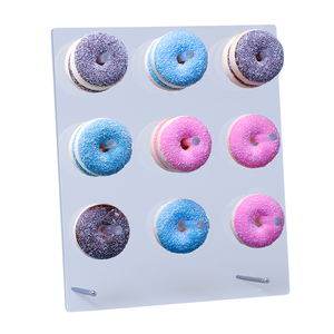 VONVIK expositor de pared de Donut acrílico transparente personalizado, <span class=keywords><strong>soporte</strong></span> de pared de Donut de Perspex de boda - Product Image 2