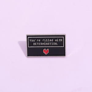 Undertale game quote Enamel bros Digital & Gravure Printed Fashion pakaian Aksesori bagus ide hadiah - Product Image 6