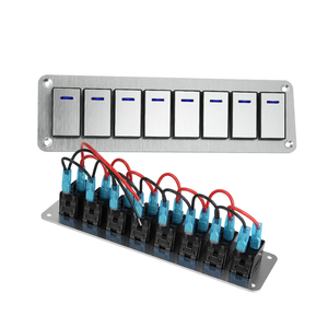 Offre Spéciale bon <span class=keywords><strong>prix</strong></span> <span class=keywords><strong>voiture</strong></span> universelle 12V 24V 8 Gang aluminium lumière LED interrupteur à bascule panneau bascule tableau <span class=keywords><strong>de</strong></span> bord 5 Pi - Product Image 2