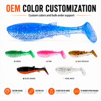 Leurre souple de pêche de haute qualité, type Swimbait Crankbait Shad, réaliste, avec queue en T, 6 couleurs, 0.5g, 1.2g, 2.1g