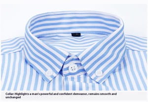 <span class=keywords><strong>Camicia</strong></span> Elegante Estiva da <span class=keywords><strong>Uomo</strong></span> Antirughe a Maniche Lunghe a <span class=keywords><strong>Righe</strong></span> <span class=keywords><strong>Camicia</strong></span> Casual da Ufficio Business a <span class=keywords><strong>Righe</strong></span> da <span class=keywords><strong>Uomo</strong></span> - Product Image 5