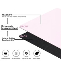 Tapis de Yoga Rose Sansd Personnalisé Impression Vente en Gros Semicirculaire Végan Mat en PU de Haute Qualité Caoutchouc Circulaire Ovale en Arc Forme Pilule Capsule