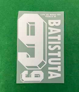 ชุดปักชื่อเรโทร บาติสตูต้า มาราโดน่า สำหรับเสื้อเหย้าและเยือน วัสดุฟล็อกกิ้ง พิมพ์ลาย รีดติดด้วยความร้อน ตราสโมสรฟุตบอล - Product Image 3