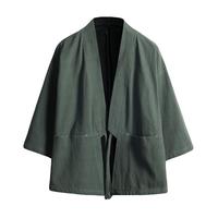 Chemises en coton et lin pour hommes, vêtements de rue chinois, kimono, chemise tendance