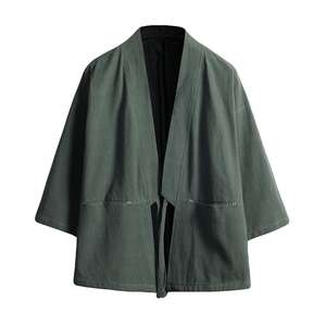 Chemises en coton et lin pour hommes, vêtements de rue chinois, <span class=keywords><strong>kimono</strong></span>, chemise tendance - Product Image 2