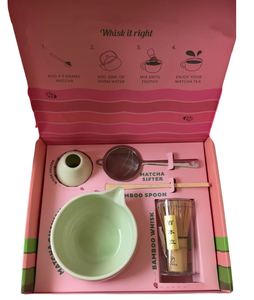 Custom Logo Accessories Traditional Matcha Ceremony Tools 5 Pcs Japanese Matcha <b>Set</b> Pink Bamboo Whisk Matcha Gift <b>Set</b> - Product Image 2