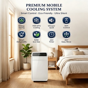 Aire Acondicionado Portátil de Bajo Consumo, 3 en 1, Función de Deshumidificador y Ventilador, Aire Acondicionado Móvil con Temporizador de 24 Horas para Espacios Pequeños - Product Image 6