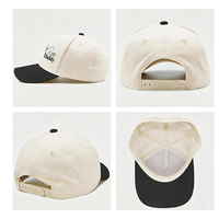 Suministro Directo de Fábrica, Envío Rápido, Gorra de 5 Paneles con Visera Curva, Parte Superior Rígida, Bordado de Precisión en Dos Tonos, Ojales Transpirables