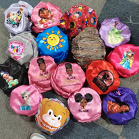 Bonnets pour enfants personnalisés de haute qualité avec logo, doublure en satin double couche, personnages de dessins animés populaires