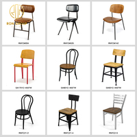 Banc de restaurant, canapé, mobilier commercial pour fast-food, café, restaurant, ensemble table et chaises en bois massif carré
