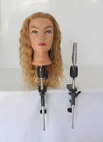 Support Trépied Professionnel Réglable en Métal pour Tête de Mannequin de Coiffure à Fixation Forte pour Salon de Coiffure et Formation