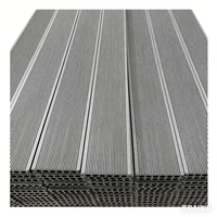 Tablas de Madera WPC Negras de 25 mm, Resistentes al Agua, Antideslizantes, con Ranuras de Grano Recto, Modernas, para Exteriores, Jardín, Patio, Duraderas