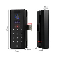 Serrature biométrique pour bu empreinte digitale, mot de passe, carte, serrure de reconnaissance de visage de porte en verre clé