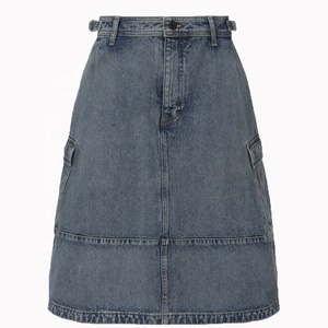 Jupes courtes taille haute fendues au dos pour femmes, maxi jeans d'été, robe sexy <span class=keywords><strong>jupe</strong></span> <span class=keywords><strong>en</strong></span> <span class=keywords><strong>jean</strong></span> cargo pour femmes - Product Image 4