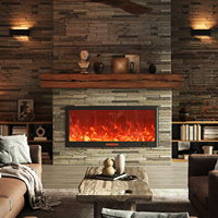 Cheminée design moderne d'intérieur, insert mural décoratif à LED pour foyer, chauffage intérieur
