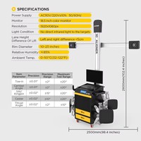 Machine d'alignement de roue AUTOOL XC505 3D Outil fiable de diagnostic d'équipement d'alignement de voiture d'usine