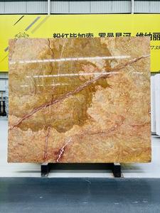 Mármol Pulido <span class=keywords><strong>Barcelona</strong></span> Gold en Losa Grande, Mármol con Vetas Rojas Doradas, para Proyectos Comerciales, Hoteles, Salas de Estar, Pisos, Paredes y Encimeras - Product Image 1