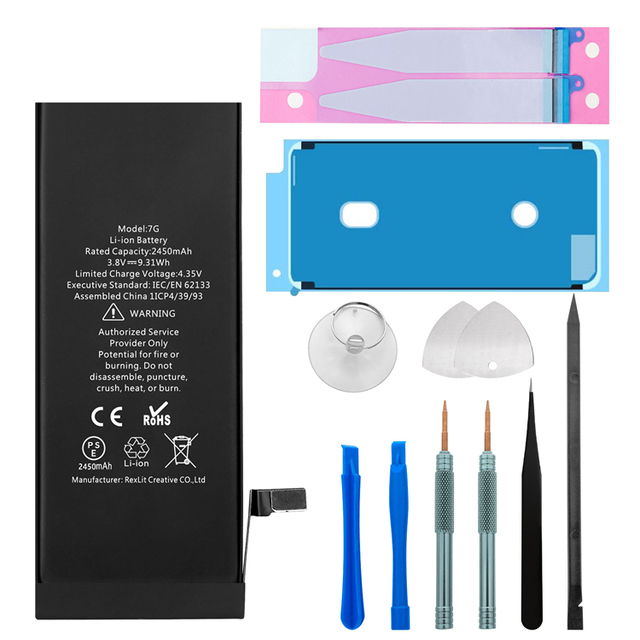 Battery for I Phone 7 Battery Replacement New 0 Cycle for A1660, A1778, A1779  With Repair Tools Kits 2 Years Warranty