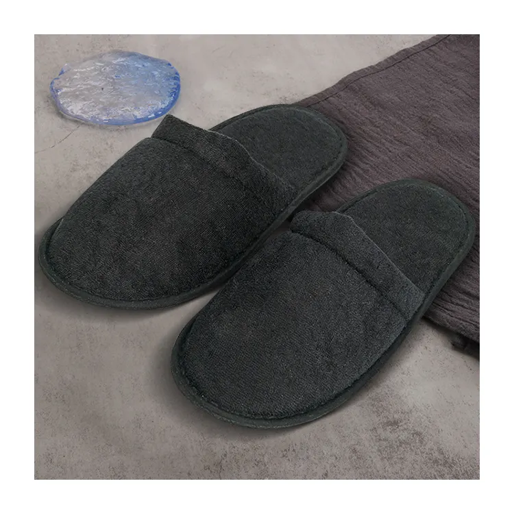 Hete Verkoop Hoge Kwaliteit Goedkope Custom Zwarte Eco Vriendelijke Wegwerp Hotel Slippers Met Logo Luxe