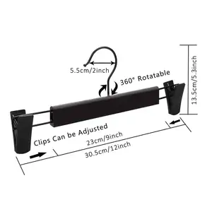 裤子衣架带夹子内衣服装裙子衣架批发防滑塑料铁多功能单矩形