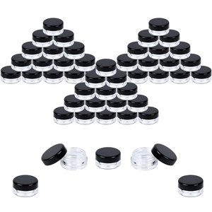 Petits contenants d'échantillons en plastique vides 2g 3g 5g, mini-pots pour baume <span class=keywords><strong>à</strong></span> <span class=keywords><strong>l</strong></span>èvres avec couvercles, pour poudre de maquillage, paillettes, cire cosmétique, crème - Product Image 1