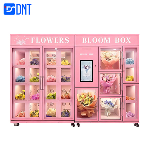 Distributeur automatique commercial de fleurs grand format, double couche de verre anti-buée, écran tactile en acier inoxydable, SDK de paiement multiple - Product Image 1
