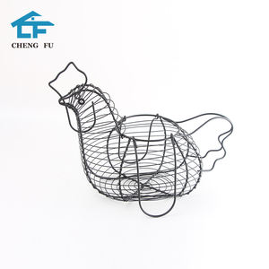 Fornitore diretto della fabbrica di filo di metallo di gallina di pollo a forma di uovo di raccolta cestino di immagazzinaggio - Product Image 2
