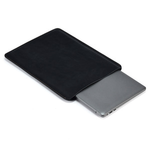 ซองใส่แล็ปท็อปหนังแท้สีน้ำตาลแบบ Crazy Horse ขนาดใหญ่ ป้องกันการสึกหรอ ดีไซน์แนวตั้ง สำหรับคอมพิวเตอร์และแท็บเล็ต - Product Image 5