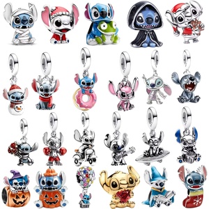 Nuovo Ciondolo in Argento 925 con Zirconi a Forma di Topo, Orso, Elefante e Tazza, Accessorio Minimalista Unisex per Braccialetti Fai-da-Te, <span class=keywords><strong>Gioielli</strong></span> Raffinati - Product Image 4