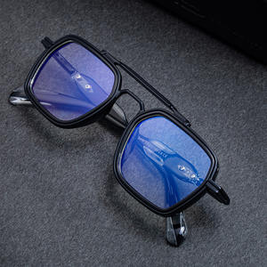 Lunettes de soleil carrées pour hommes KSL-98416, monture noire en plastique et métal, protection UV400, verres de classe 2 pour la conduite en extérieur - Product Image 3