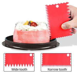New Arrival Plastic Scraper Colorful Light Portable Handheld 6 Pieces Decorating Cake Tool Set for Sale - Product Image 5