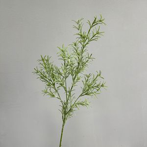 Plante verte artificielle Meng Jie 30cm-100cm, tige unique en plastique, Houttuynia Cordata, décoration paysagère intérieure - Product Image 4