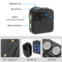 Microphone Lavalier Magnétique Sans Fil PULUZ SmartLink WS300 Haut de Gamme avec Boîtier de Charge pour Enregistrement Vidéo sur Téléphone 8 Broches
