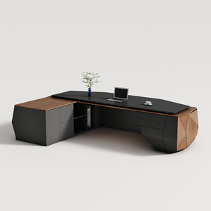 Wesome sang trọng Chủ Tịch bàn hiện đại điều hành bảng thiết lập lớn CEO bàn với tủ - Product Image 3