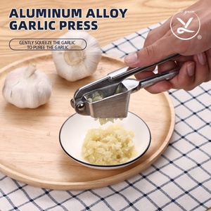Portable Handheld Aluminum Alloy Garlic Crusher Premium Manual <b>Press</b> Tool Easy to Clean for Garlic Vegetables Kitchenware - Product Image 3