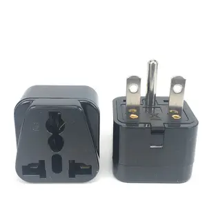 Universal Amerika NEMA 6-15p steker adaptor Kanada Jepang tanah 3 Pin AC steker listrik 250v 15A hitam putih