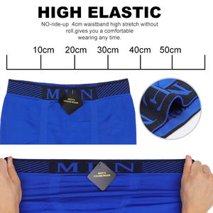 Boxer da <span class=keywords><strong>Uomo</strong></span> Senza Cuciture a Vita Media, Colore Bianco Solido, 92% Poliammide Spandex, Traspiranti, Prezzo Conveniente - Product Image 2