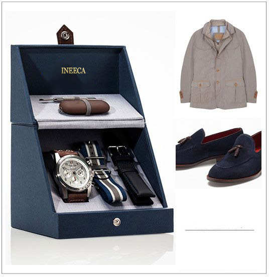 Foldable Flip Cover Watch Collection Soft Lining Men's Watch Box Storage Personalized Leather Golden logo Watch Strap Box