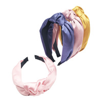 Bandeau noué en satin uni personnalisable |   Directement de l'usine |   Accessoires capillaires quotidiens minimalistes