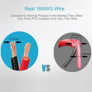 <span class=keywords><strong>Cable</strong></span> de alta resistencia de 12V y 16AWG, fuente de alimentación fundida de <span class=keywords><strong>6</strong></span> pies con enchufe de Terminal de ojal para encendedor de cigarrillos hembra - Product Image 3