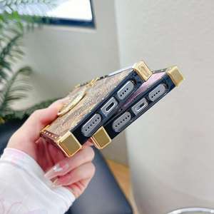 Motif de <span class=keywords><strong>coque</strong></span> de luxe pour <span class=keywords><strong>iPhone</strong></span> 17Air <span class=keywords><strong>coque</strong></span> de téléphone 16pro support de bague en diamant 15max bord <span class=keywords><strong>carré</strong></span> 14plus housse de protection antichoc - Product Image 5