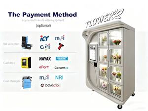 Distributore automatico di fiori con sistema di refrigerazione monitoraggio remoto dati 24/7 negozio di fiori senza equipaggio - Product Image 5