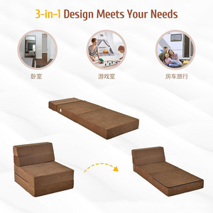 Customized Folding Recliner Lazy <b>Sofa</b> Bed Multifunctional Sponge Mattress Square Shape For Adults Children <b>Pets</b> Elderly - Product Image 3