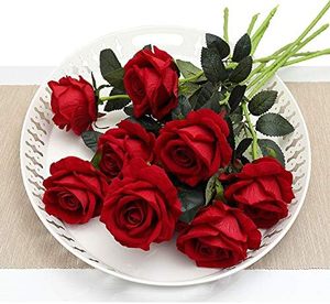 Rosas de Terciopelo Hechas a Mano, Venta al por Mayor, Alta Calidad, Tallos Individuales, Cabezas de Flores Artificiales para el Hogar, Bodas, Fiestas, Día de la Madre - Product Image 4