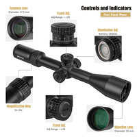 SPINA OPTICS 6-24x50 FFP IR Télescopique Viseur FMC Antichoc Étanche Tactique Chasse Portée