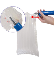 Protection de bord en HDPE, coussin à bulles gonflable, emballage de colonne d'air pour bouteille de vin, matériau d'emballage protecteur