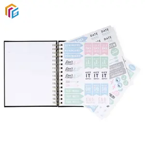 Benutzer definierter Druck Hardcover Spiral papier Notizbuch Tagebuch Journal Agenda Täglich Wöchentlich Monatlich Organizer Planer Notizbuch