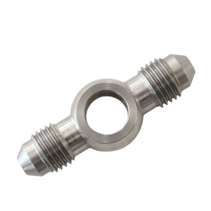 Services d'usinage CNC de précision, <span class=keywords><strong>banjo</strong></span> long en acier inoxydable sur mesure avec double extrémité 3AN - Product Image 3
